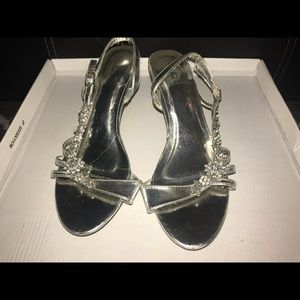 Silver One Inch Heels